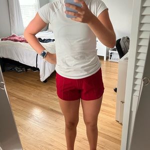 Lululemon red hotty hot shorts